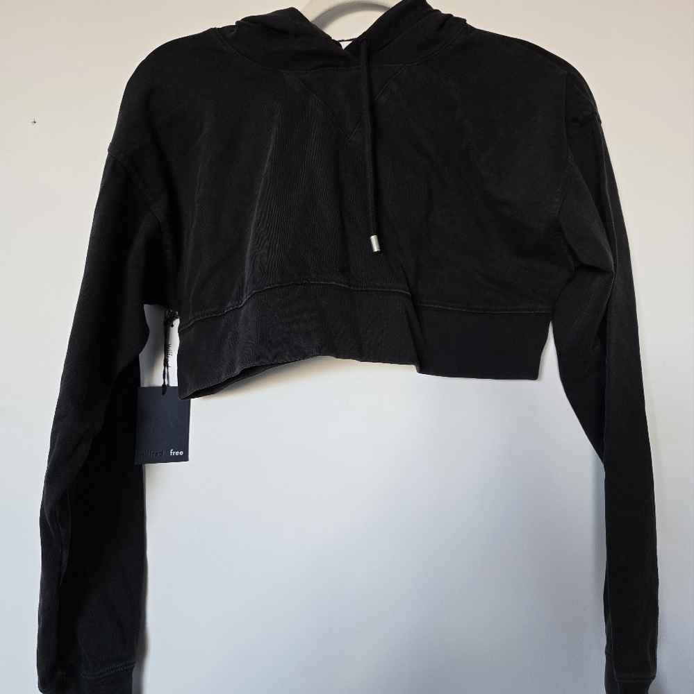 Aritzia black cropped hoodie